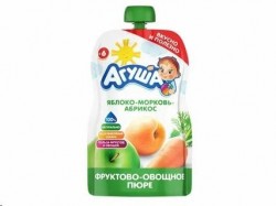 Пюре Агуша яблоко морковь абрикос с 6 мес. 90 г