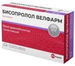 Бисопролол Велфарм, таблетки покрытые пленочной оболочкой 10 мг 30 шт