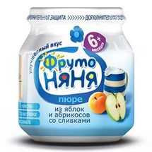 Пюре Фрутоняня яблоко абрикос сливки с 6 мес 112 г