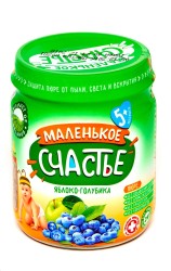 Пюре Маленькое счастье яблоко голубика с 5 мес 90 г