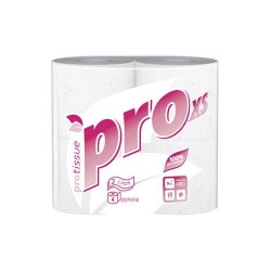 Туалетная бумага PROtissue двухслойная 144 листа в рулоне 18 м 4 шт. белая