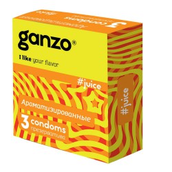 Презервативы Ganzo Джус цветные ароматизированные 3 шт.