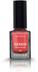 Лак для ногтей Zinger Джениус глянцевый 12 мл 650 коралловый