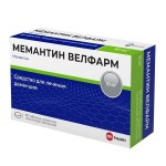Мемантин Велфарм, таблетки покрытые пленочной оболочкой 10 мг 90 шт