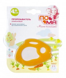 Прорезыватель Пома силиконовый зайчик с 4 мес.