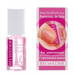 Лак для ногтей Belweder для тусклых и хрупких ногтей с протеинами шелка 8 мл