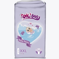 Подгузники-трусики 32 шт. Tokibaby 15+ кг р. XXL