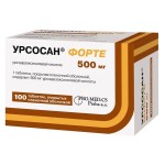 Урсосан форте, таблетки покрытые пленочной оболочкой 500 мг 100 шт